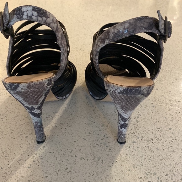 Vince Camuto strappy snakeskin heels - Picture 7 of 16